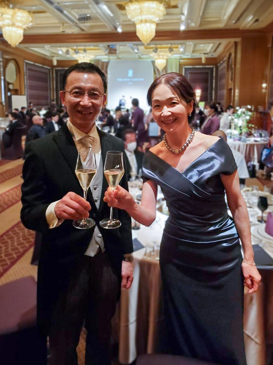 実際の結婚式 母親 フォーマルドレスL084ブルーグレー